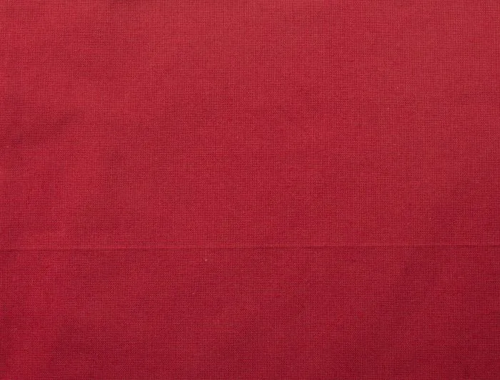 Bomullskasse, 140 g/m², närbild av tyget – röd
