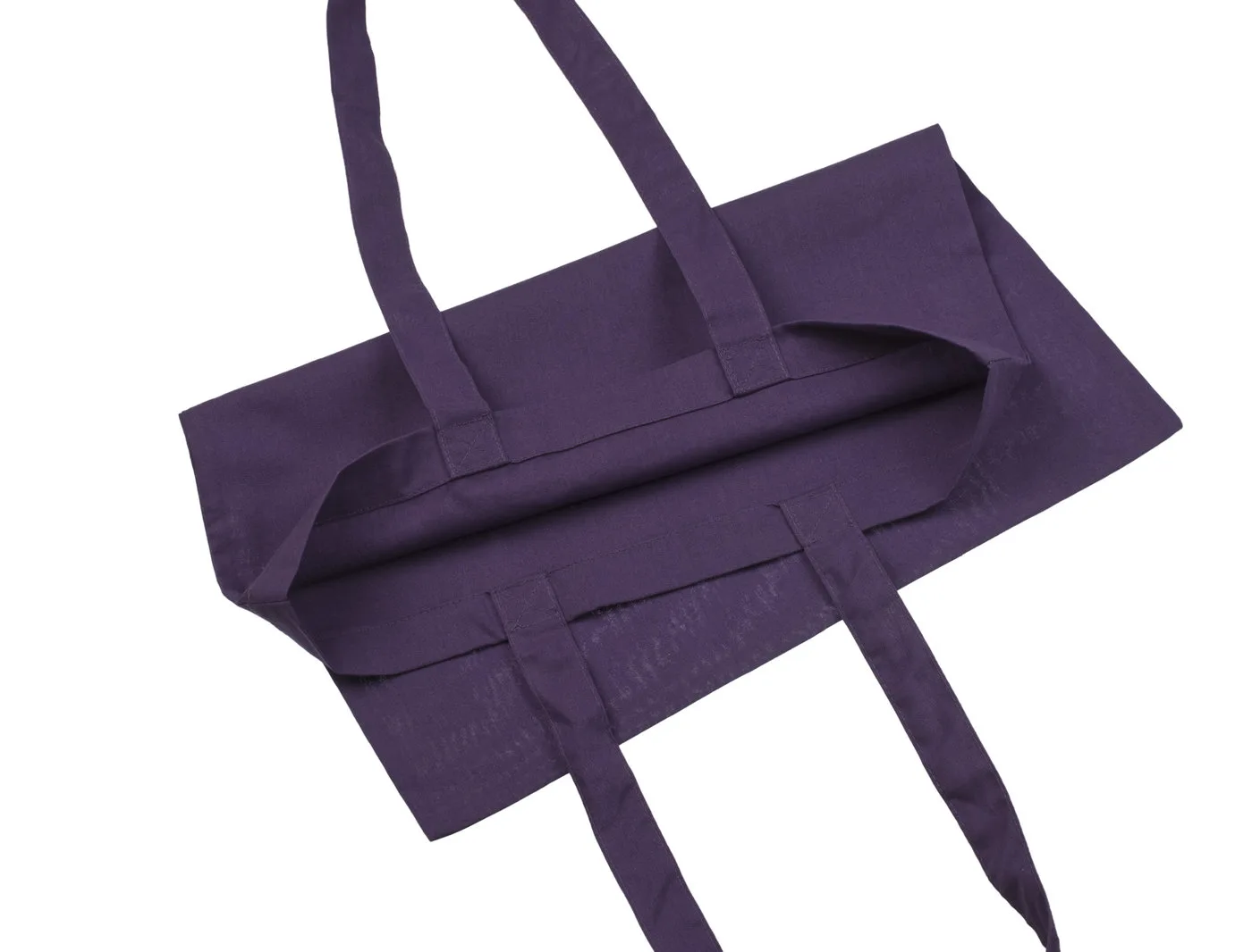Bomullskasse, 140 g/m², öppningen och insidan sedda ovanifrån – violett
