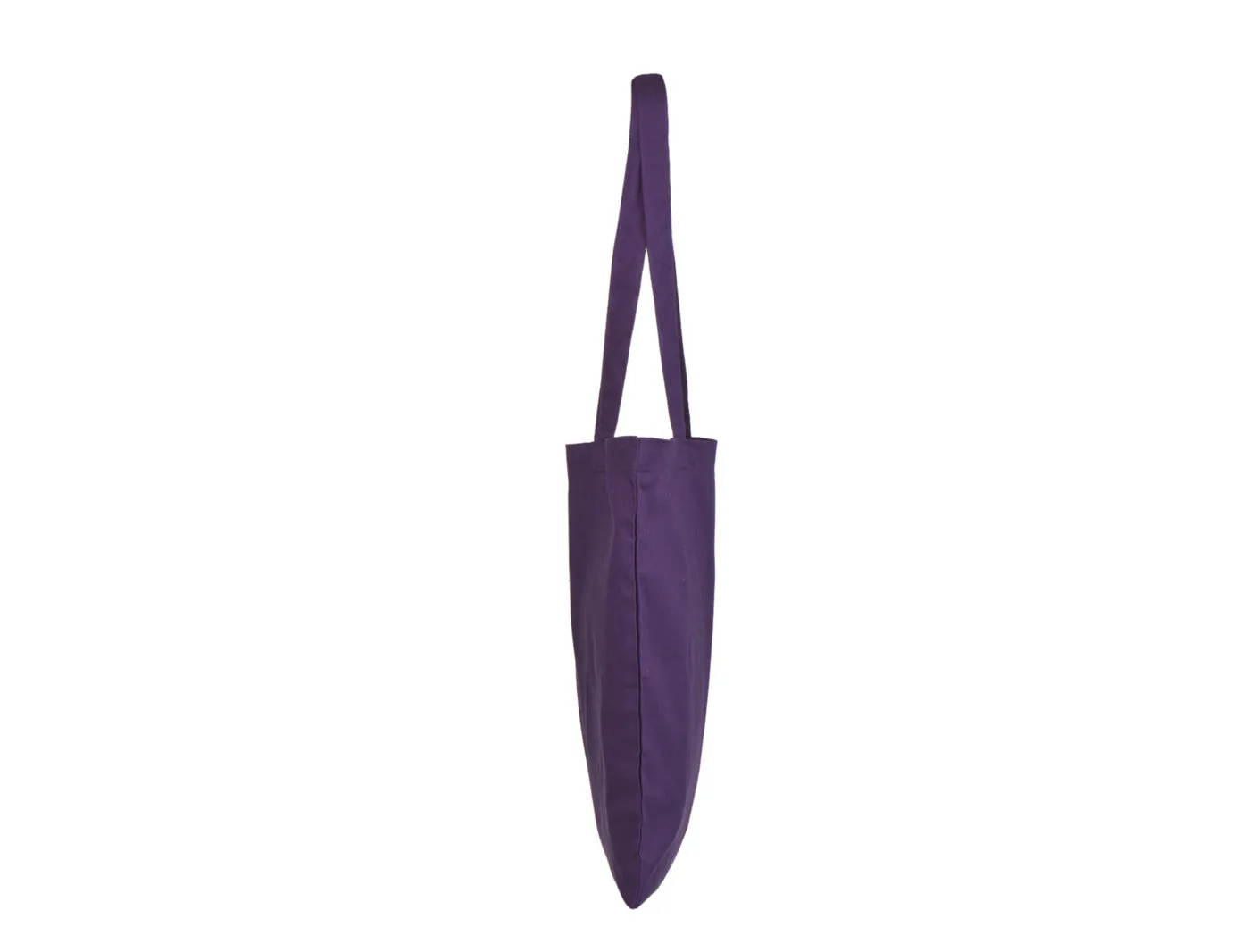 Bomullskasse, 140 g/m², sedd från sidan – violett