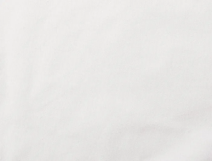 Bomullskasse med bälg, 220 g/m², närbild av tyget – vit