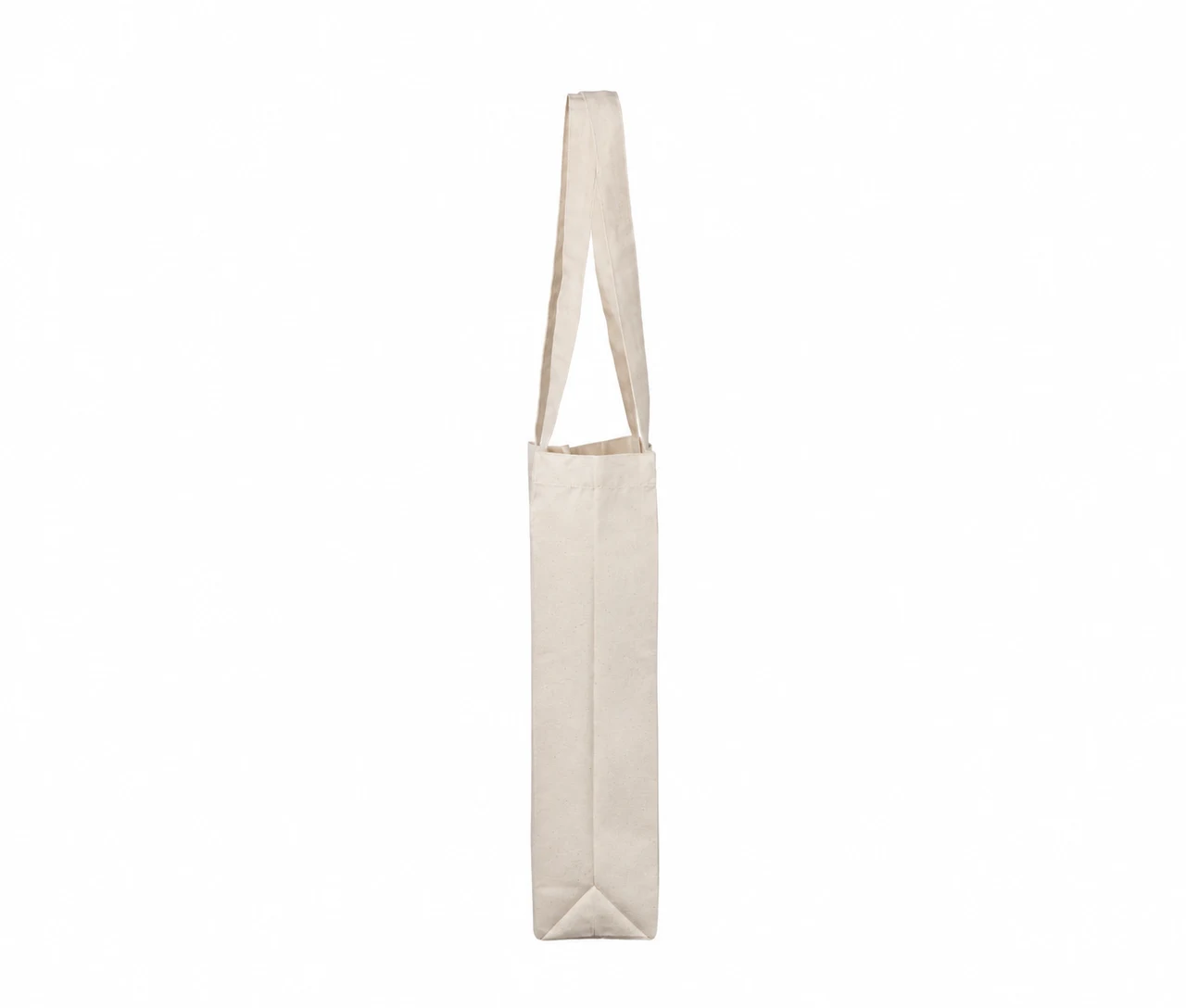 Bomullskasse, 35 × 35 cm, sedd från sidan – natur