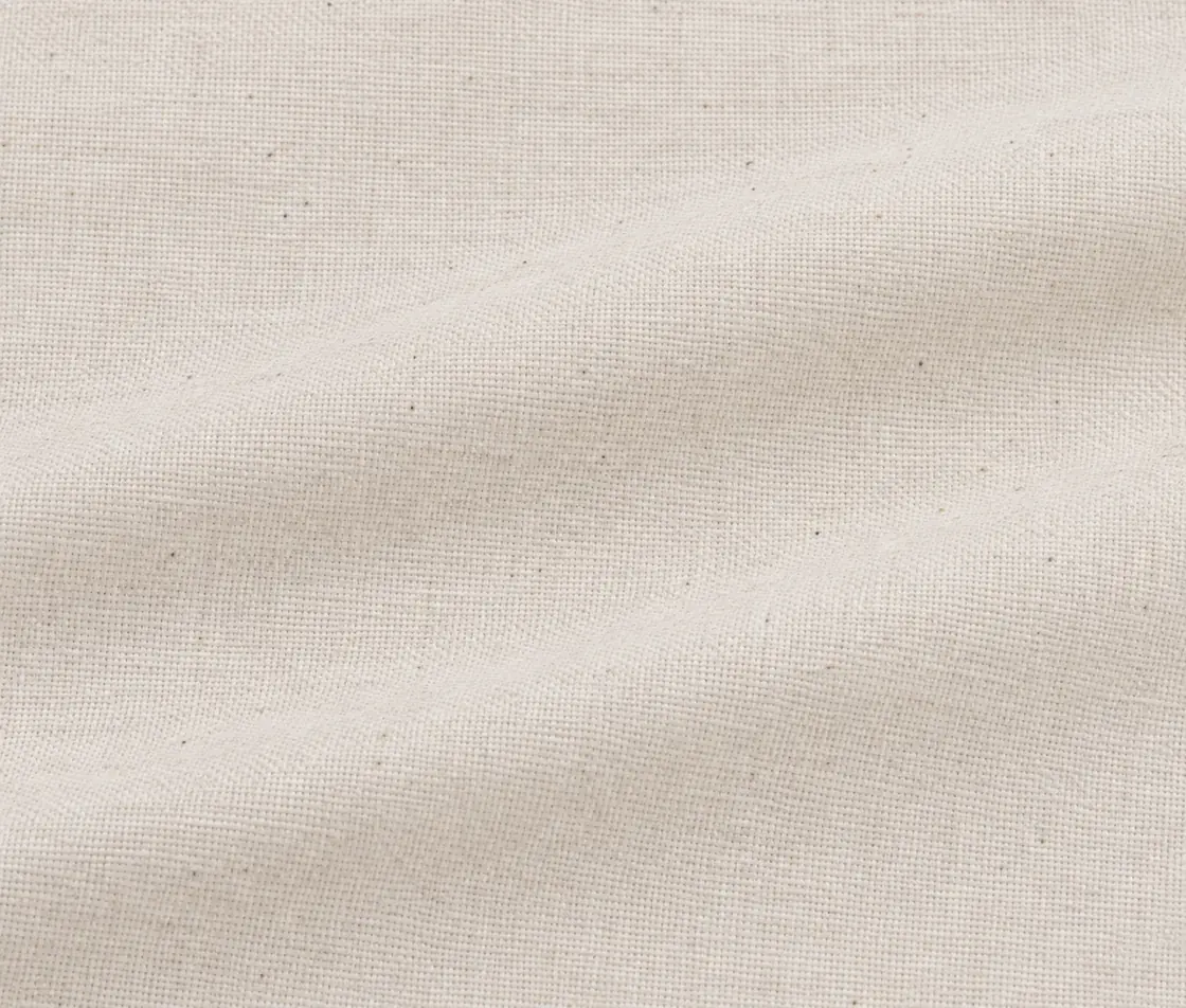 Bomullskasse, 35 × 35 cm, närbild av tygets struktur – natur