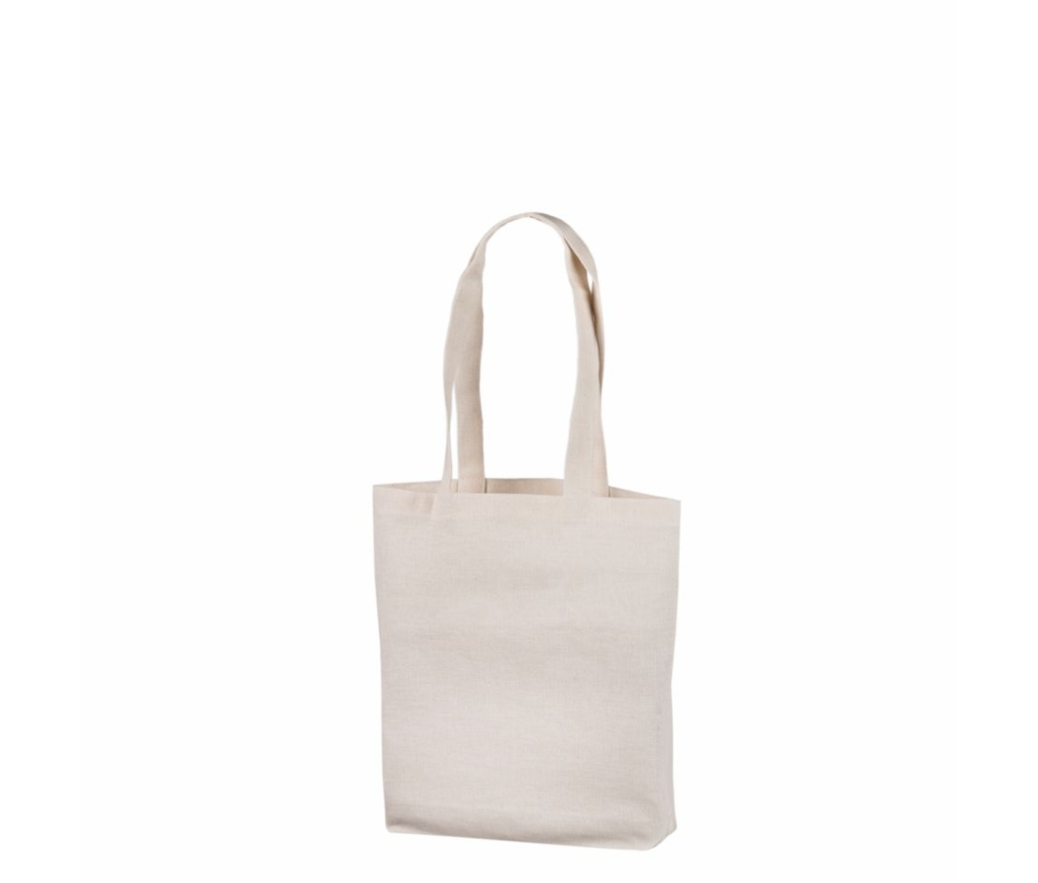 Bomullskasse, 35 × 35 cm, utan tryck, sedd framifrån – natur