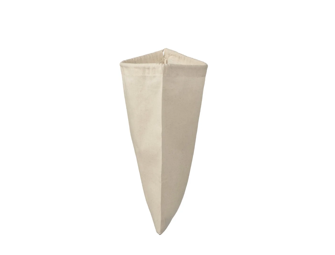 Bomullspåse, 24 × 30 cm, sedd från sidan – natur